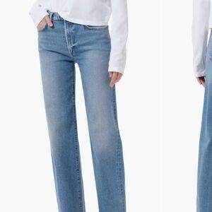 Agolde Light Blue Straight Leg Jeans